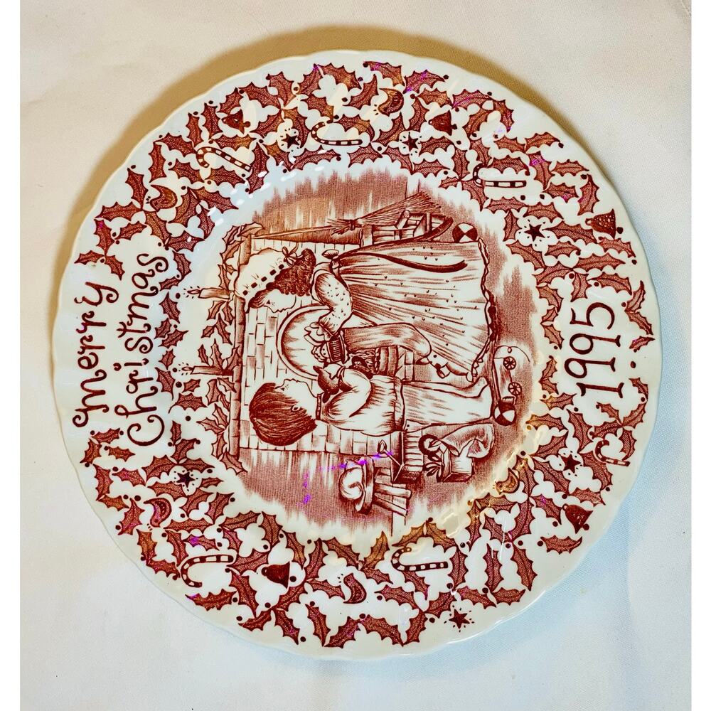 Royal Crownford Christmas Plate Set 1995 & 1996